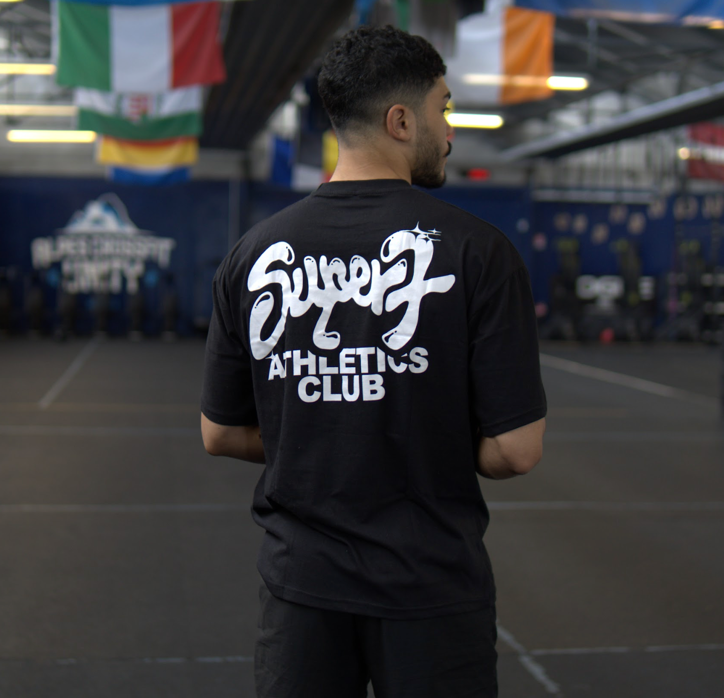 ATHLETICS CLUB - BLACK OVERSIZE T SHIRT