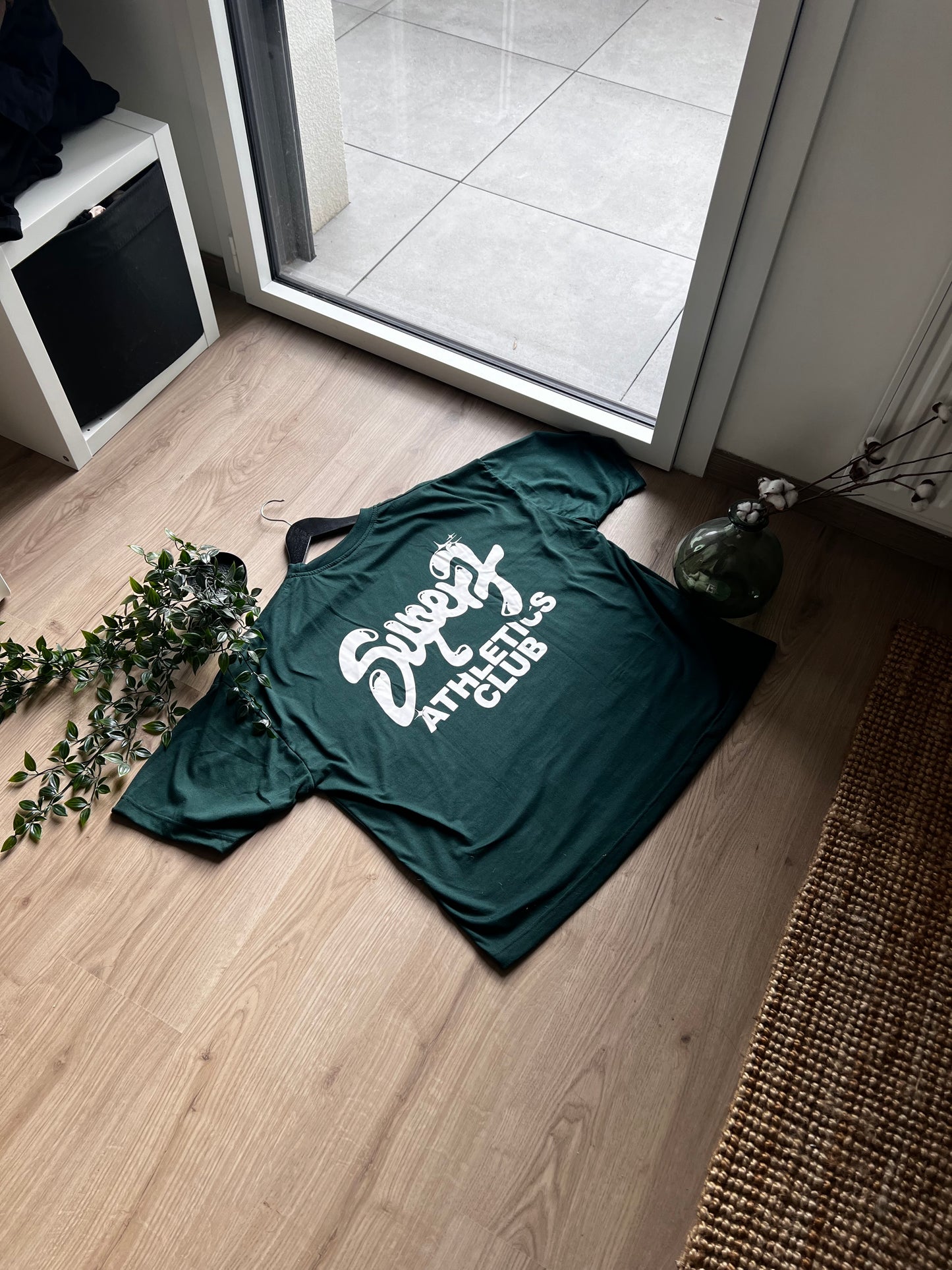 T SHIRT "ATHLETICS CLUB" VERT OVERSIZE